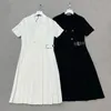 2023 Top Designer Brand Fashion Women's Kirt Slim Fit Dress Black Simple Casual Long Dress Women's Sexy Charming Set Long Dress Girl White Princess Dress