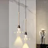 Pendant Lamps Modern Simple LED Crystal Lights Nordic Luxury Room Decor Lighting Living Bedroom Kitchen Bubble Hanging