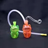 TOP qualité Mini chat mignon détachable brûleur à mazout Bong conduites d'eau avec 10mm mâle brûleur à mazout tuyau main taille portable mini bong