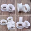 Plugs Tunnels F28 Mix 425Mm White Sile Double Flare Flesh Tunnel Ear Plug 192Pcs Body Jewelry Drop Delivery Dhgarden Dhiue