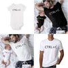 Bil dvr familj matchande kläder kläder ctrladdc och ctrladdv fader son t shirt se pappa tshirt baby bodysuit droppleverans barn kompis dh2kc