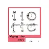 Labret Lip Piercing Jewelry Wholesales 300pcs/Lot Lot Mix 6 Stylebody Nose Ring Labret Drop Drop Body Dhgarden dheqe