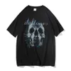 Camisetas masculinas Deftones Skull Preto Graphic Print camise