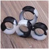 Plugs Tunnels Soft Sile Ear Gauges Black White Mticolor Flesh Stretcher Earskin Earlets Body Piercing Jewelry Drop Delivery Dhgarden Dhpbh