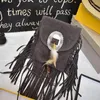 Worki wieczorowe Diinovivo Vintage Tassel Crossbody Bag dla kobiet ramię Nit Pióro Messenger Enfelope Telefon Whdv2182