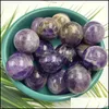 Stone NonPorousball 20mm Natural Healing Crystal Mascot Mas Accessory Minerale Gemstone Reiki Home Decoration grossist Drop Deliver DHFGH