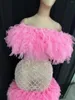 Bühnenkleidung, niedliche Party-Mesh-Tutu-Kleider für Frauen, Sommer-Ballkleid, Tüllkleid, Nachtclub-Outfits, durchsichtig, trägerlose Clubwear