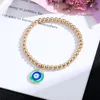 Turkije Blue Evil Eye Charms Armband Vrouwen Handgemaakte Vergulde Kralen Touw Ketting Geluk Armbanden Meisje Partij Sieraden Gift Paar