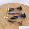 Stud 5 colori 30 pz / lotto moda singola Uni Fine polsino dell'orecchio in acciaio inossidabile orecchini a vite interi body piercing consegna goccia Jewe Dhgarden Dh41D