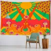 Tapeçarias vintage sol tapeçaria parede pendurado boho psicodélico místico bruxaria 80s tarô hippie decoração de casa pano de fundo tecido