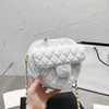 Designer Channel Bag Spring And Summer Product Small Fragrant Wind Diamond Check Women's Bag Love Bag Peach Heart Bags Shoulder Messenger channell