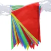 Баннерные флаги Полиэфирная треугольная струнная флаг DIY Баннеры небольшие овсянки наружная висящая струнная раската.