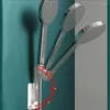 Badaccessoire set 360 ° Doucherrek Kophouder Verstelbare zelfklevende douchekop Beugel Wandbevestiging met 2 Hooks Stand Badkamer