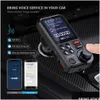 Araba Dvr Bluetooth Araç Kiti 1.8 Kablosuz Fm Verici Aux Qc3.0 Şarj Tiz Ve Bas Ses Müzik Çalar Şarj Hızlı Bırak Dhsjt Destekler