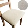 Pokrywa krzesła 1PC Wodoodporne trwałe spandex Jacquard jadalnia siedzisko zdejmowana poduszka do mycia do tapicerowana