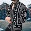 Camisas casuales para hombres Ropa de hombre de alta calidad Moda Camisa con estampado de cebra Fiesta en casa Diseñador de graduación Cárdigan de un solo pecho Manga larga