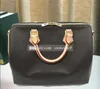 Högkvalitativ äkta oxidationsläder med rem 25 30 35 Women's Classic Boston Speedy Shoulder Bag Custom Initials Stämpel