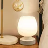 Tafellampen kleine lamp aanraakbedieningsbed voor slaapkamer 3 wegen dimbaar met opaalglasschaduw