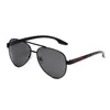 Black Sunglasses For Mens Women Designer Luxury Alloy Metal Lens Retro Sun Glasses Uv400 Lens