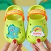 Slipper Summer Boys Girls Slipers Cartoon Dinosaur Animals Prints Anti-Slip Soft Sole Söta sneakers Children's Sandals Flat Heels W0217