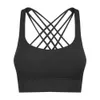 Lululemen Sports Bra Yoga Gym Vest Clotes Shakeproof調整可能なストラップSスポーツフィットネスタンクトップレディースセクシークロスバックルル3333