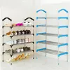 Supports de stockage Racks Simple multicouche étagère à chaussures en acier inoxydable organisateur de chaussures porte chambre chaussures armoire stockage salon pliant cintre maison 230217