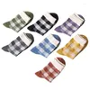 Women Socks INS Tidal Cotton Retro Plaid Web Celebrity Spring And Autumn Stockings Summer Thin