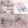 Plugs Tunnels Industrial Scaffold Barbell Earring Double Belly Button Ring Eloxiert 14G 38Mm Long 7 Color Mix Body Jewelry Dhgarden Dhuxo