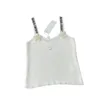 Koszulka damska projektantka Pearl Flowing Sling Tops Kobiety oddychający czołg Top Top Summer Casual T koszule Rhinestone Letter 8ZBM