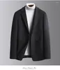 Men's Suits High-end Autumn/winter For Men Solid Color Wool Jacket Thick Slim Business Suit Casual Men's Wear