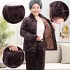 Women's Sleepwear Winter Middle-aged And Elderly Grandma's Pajamas With Extra-large Three-layer Padded Quilted Mink Velvet Home Clothes.