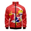 Men's Hoodies Anime Sailormoon 3D Print Stand Collar Men Women Sweatshirts Zip Warm Tracksuits Harajuku Fleece Autumn Zip-Up Clothing