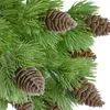 Decorative Flowers Seven Branch Artificial Pines Tree Botanical Wreath Fake Faux Grass Accessories Durable Simulation Pinasters Cones Flower