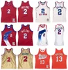 Maillot de basket-ball personnalisé Moses Malone S-6XL Maillot Mitchell Ness 1982-83 93-94 Maillots rétro Mesh Hardwoods Classics Hommes Femmes Jeunesse rouge blanc 2