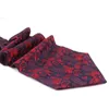 Papillon Floreale Paisley Uomo Anacardi Cravatta Matrimonio Formale Cravatta Ascot Scrunch Self Gentiluomo britannico Poliestere Collo morbido Jacquard di lusso