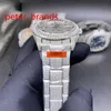 Acciaio inossidabile diamante 39 mm Custodia lucida Numeri arabi Dianti Spacchi morbidi Automatico Diamonds ogni altera