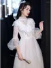 Vestido de novia 2023 Retro Sweetheart elegante tul encaje Decorati manga larga cremallera A-line vestido de novia fiesta para mujer