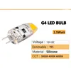 10 -stcs G4 LED -lamp 12V DC Dimbable Cob Lampadas gloeilampen 360 BEAM HOEK NO FLAGER VERVANG 10W 15W HALOGEN