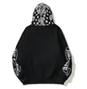 black mens hoodie Bandanna print fleece jumper designer hoodies streetwear pullover sweatshirt Men's Clothing Askyurself