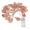 Strings Leaf Lights String Rose Gold 20 LED impermeabili per feste