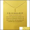 Pendant Necklaces Friendship Necklace Anchor Good Fortune Thousands Of Paper Crane Alloy Clavicle Woman Jewelry Drop Delivery Pendant Dhpoz