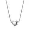 Pendant Necklaces Fashion Minimalist Smooth Tiny Heart Shaped Necklace Stainless Steel Cute Charm For Women Jewelry