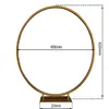 Decoração de festa 5pcs/10pcs peça central floresta stand dourado metal arco círculo anel de casamento decoração party