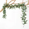 Dekorative Blumen Künstliche Rattan Wandbehang Kunststoff Gefälschte Rebe Grün Girlande Pflanze Dekoration Für Hochzeit Großhandel Drop