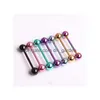 Tungringar Piercing Colors Body Jewelry Anodised Titanium 100st/Lot Drop Delivery DHGARDEN DH0LM