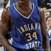 O novo basquete usa o costume da Indiana State Sycamores Basketball College Jersey NCAA College Tyreke Key Barnes Jake Laravia Cooper Neese Tre W