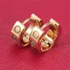 Tytanowa stalowa stadnina miłość kolczyk dla kobiety wykwintna prosta moda C pierścionek z brylantem kolczyki damskie biżuteria prezent z torbą