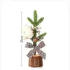 Kerstdecoraties Desktop Mini Tree Decoration Scene Woonkamer kunstmatig