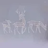 Christmas Decorations Warm LED Lights Deer Outdoor For Yard Garden Lawn Party Drop