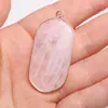 قلادة قلادة 1pcs المستطيل الطبيعي damation jaspers pink aventurine amazonite Stone for Necklace Opring Jewelry Making Size 23 × 43 ملم